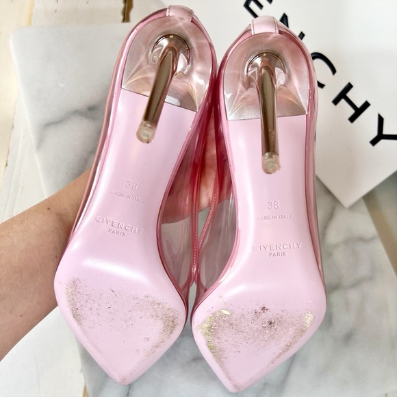 Givenchy Translucent Pink Stiletto 100 mm Pumps - Picture 7 of 11